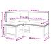 Panchina Angolare da Giardino  con Cuscini 140x100x91 cm in Legno Massello di Acacia - Foto miniatura 8