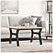 Tavolino Salotto Telaio a Y 80x80x45,5cm Legno Pino e Acciaio - Foto miniatura 2