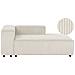 Chaise Longue Versione Sinistra Ardal Velluto A Coste Bianco Sporco - Foto miniatura 2