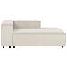 Chaise Longue Versione Sinistra Ardal Velluto A Coste Bianco Sporco - Foto miniatura 3
