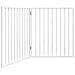 Cancello per Cani Pieghevole 2 Pannelli Bianco 160 cm Pioppo - Foto miniatura 1