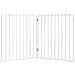 Cancello per Cani Pieghevole 2 Pannelli Bianco 160 cm Pioppo - Foto miniatura 4