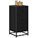 Credenza Rovere nero 35,5 x 35 x 76 cm Legno multistrato - Foto miniatura 3