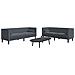 Set di divani 2 pcs Grigio scuro Velluto - Foto miniatura 3