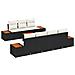 Set Divano da Giardino con cuscino 8 pcs Nero Poly Rattan - Foto miniatura 1