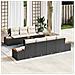 Set Divano da Giardino con cuscino 8 pcs Nero Poly Rattan - Foto miniatura 2