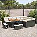 Set Divano da Giardino con cuscino 12 pcs Nero Poly Rattan - Foto miniatura 3