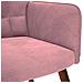Poltrona Relax con Poggiapiedi Rosa in Velluto - Foto miniatura 8