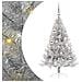 Albero di Natale artificiale con luci integrate Argento 120 cm - Foto miniatura 1