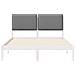 Letto con Testiera Rivestita Grigio chiaro 135 x 190 cm - Foto miniatura 5