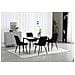 Sedia BERA - Design moderno in velluto nero per soggiorno, SKU 3816 - Foto miniatura 7