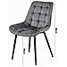 Sedia BERA - Design moderno in velluto nero per soggiorno, SKU 3816 - Foto miniatura 3