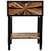 Tavolo In Legno E Metallo Con 1 Cassetto E 1 Ripiano Marrone 41x32x60 - Foto miniatura 3