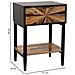 Tavolo In Legno E Metallo Con 1 Cassetto E 1 Ripiano Marrone 41x32x60 - Foto miniatura 4