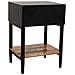Tavolo In Legno E Metallo Con 1 Cassetto E 1 Ripiano Marrone 41x32x60 - Foto miniatura 5