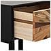 Tavolo In Legno E Metallo Con 1 Cassetto E 1 Ripiano Marrone 41x32x60 - Foto miniatura 7