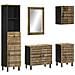Set Mobili da Bagno 5 pz in Legno Massello di Mango - Foto miniatura 1