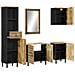 Set Mobili da Bagno 5 pz in Legno Massello di Mango - Foto miniatura 2