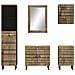 Set Mobili da Bagno 5 pz in Legno Massello di Mango - Foto miniatura 3