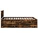 Struttura del letto Rovere fumé 140 x 190 cm Legno multistrato - Foto miniatura 8