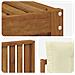 Set di divani da esterno con cuscino 4 pcs Naturale e Crema - Foto miniatura 5