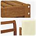 Set divani 4 pcs Naturale e Crema Legno di Acacia Massello - Foto miniatura 5