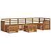 Set divani 8 pcs Naturale Legno di Acacia Massello - Foto miniatura 1