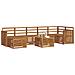 Set divani 8 pcs Naturale Legno di Acacia Massello - Foto miniatura 3