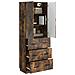 Set di armadi 2 pcs Rovere Fumo 66 x 34,5 x 87 cm - Foto miniatura 2