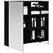 Mobiletto per specchio da bagno Rovere Nero 60 x 14,5 x 70 cm - Foto miniatura 3