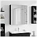 Mobiletto per specchio da bagno Rovere Nero 60 x 14,5 x 70 cm - Foto miniatura 4