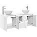 Set di Armadi da Bagno 3 pz Bianco 49,5 x 35 x 63 cm - Foto miniatura 4