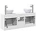 Set di Armadi da Bagno 3 pz Bianco 49,5 x 35 x 63 cm - Foto miniatura 6
