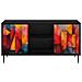 Mobile TV HEESCH 102 x 33 x 51 cm Rovere Nero - Foto miniatura 4
