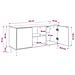 Mobile TV HEESCH 102 x 33 x 51 cm Rovere Nero - Foto miniatura 8