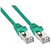 cavo patch per rete dati lan cat. 5e, 2x rj45, schermatura futp, colore verde, 3m - Foto miniatura 1