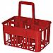 Cestello In Plastica Porta Bottiglie A 6 Posti 10x10 Cm - Rosso - Foto miniatura 1