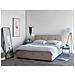 Letto Matrimoniale In Tessuto Beige Con Contenitore 180 X 200 Cm Rennes - Foto miniatura 2