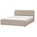 Letto Matrimoniale In Tessuto Beige Con Contenitore 180 X 200 Cm Rennes - Foto miniatura 6
