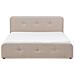Letto Matrimoniale In Tessuto Beige Con Contenitore 180 X 200 Cm Rennes - Foto miniatura 22