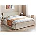 Letto Matrimoniale In Tessuto Beige Con Contenitore 180 X 200 Cm Rennes - Foto miniatura 23