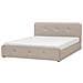 Letto Matrimoniale In Tessuto Beige Con Contenitore 180 X 200 Cm Rennes - Foto miniatura 11