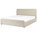 Letto Matrimoniale In Tessuto Beige Con Contenitore 180 X 200 Cm Rennes - Foto miniatura 28