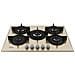 Piano Cottura HAGD 72S / CH a Gas 5 Fuochi Gas Colore Champagne - Foto miniatura 2