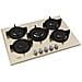 Piano Cottura HAGD 72S / CH a Gas 5 Fuochi Gas Colore Champagne - Foto miniatura 3