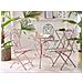 Set Di 2 Sedie Da Giardino Pieghevoli In Metallo Rosa Albinia - Foto miniatura 7