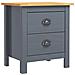 Comodino Hill Grigio 46x35x49,5 cm Legno Massello di Pino - Foto miniatura 1