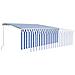 Tenda Sole Retrattile Manuale con LED 4,5x3m Blu e Bianco - Foto miniatura 3