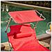 Lettino Prendisole Pieghevole Cuscino E Tettuccio Regolabile 4 Angoli Di Reclinazione Con Organizer Rosso, Ogs48-r - Foto miniatura 6