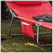 Lettino Prendisole Pieghevole Cuscino E Tettuccio Regolabile 4 Angoli Di Reclinazione Con Organizer Rosso, Ogs48-r - Foto miniatura 10